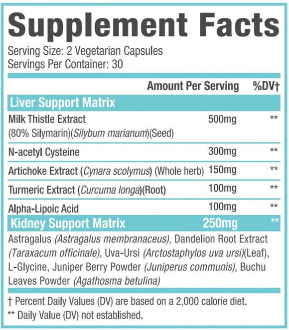 MuscleSport Liver & Kidney Support 60 Caps