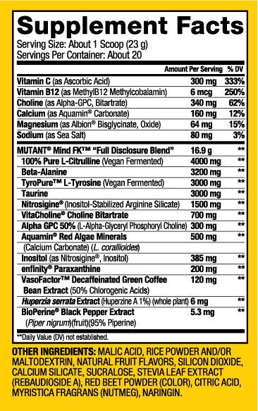 Mutant Mind FK Focus Non-Stim Pre-Workout-fact