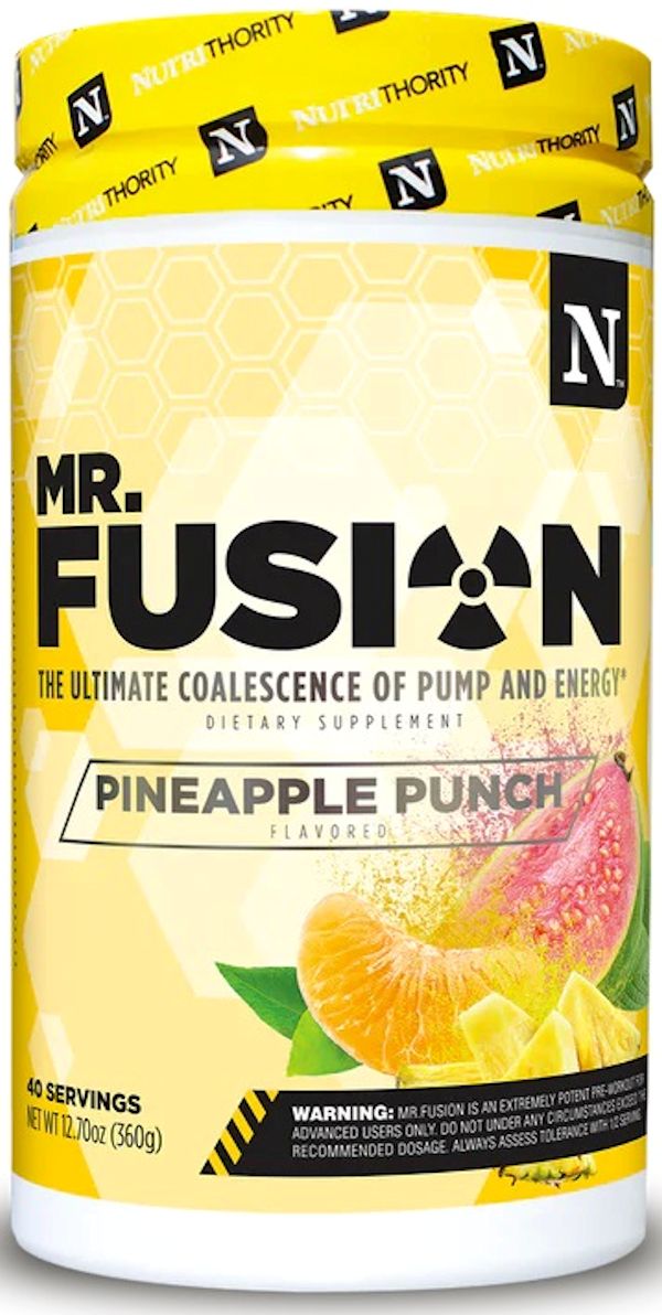 Mr. Fusion Pre-Workout Nutrithority 40 servings pumps