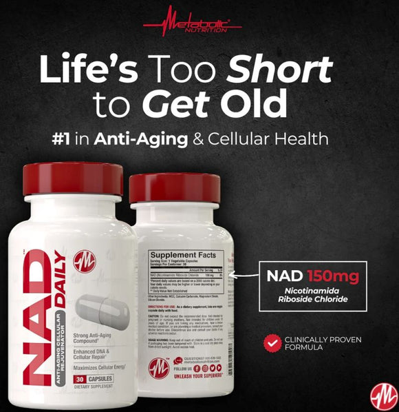 Metabolic Nutrition NAD Daily Anti-Aging banner