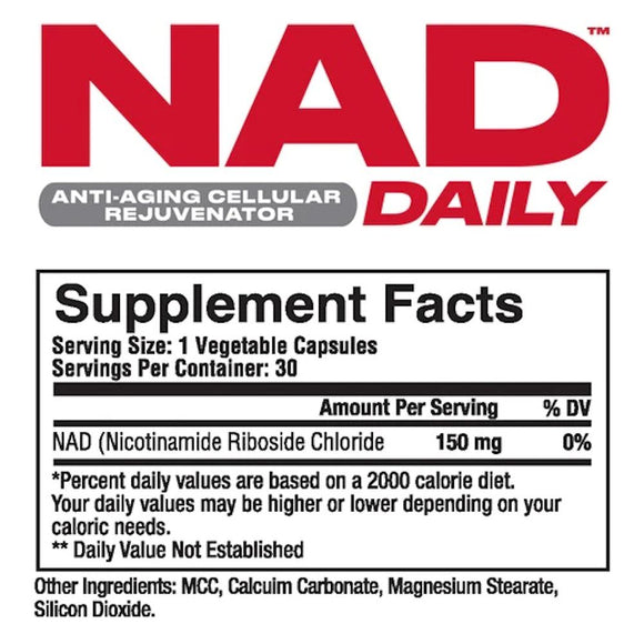 Metabolic Nutrition NAD Daily Anti-Aging fact