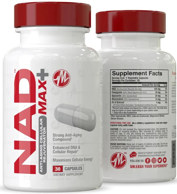 NAD MAX+ Anti-Aging Metabolic Nutrition 