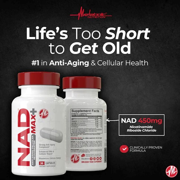 NAD MAX+ Anti-Aging Metabolic Nutrition fact
