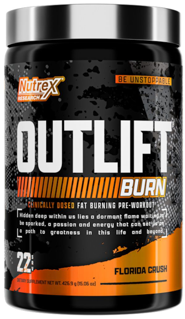 Outlift Burn Nutrex Fat Burning Pre-Workout orange