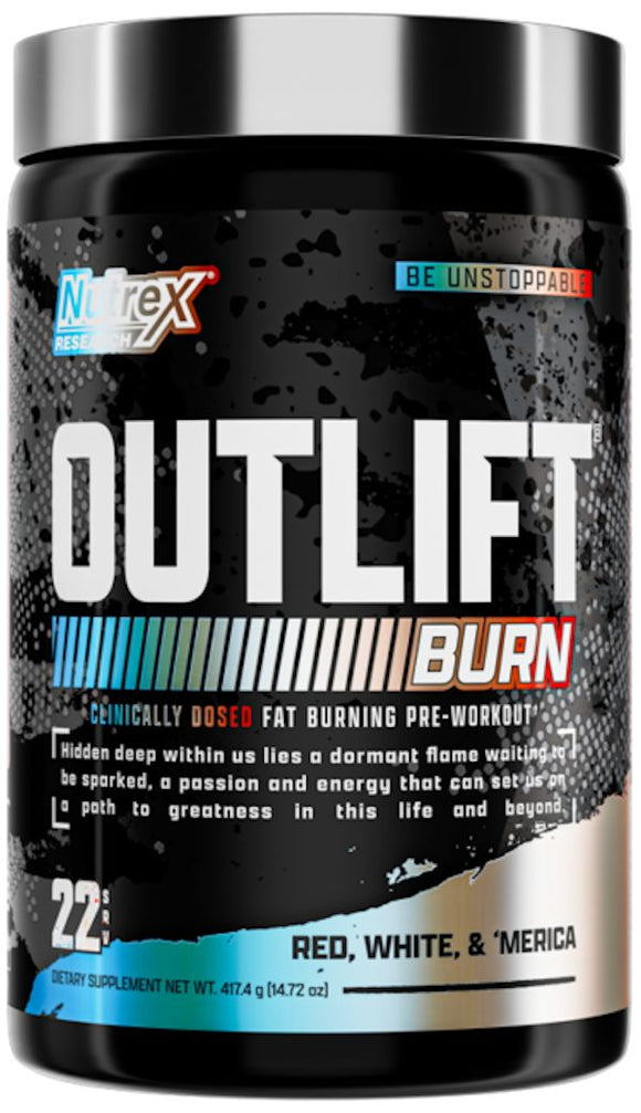 Outlift Burn Nutrex Fat Burning Pre-Workout merica