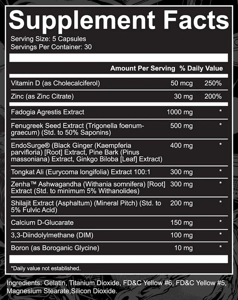 NutriFitt Phage Extreme Test Booster 150 Capsules fact
