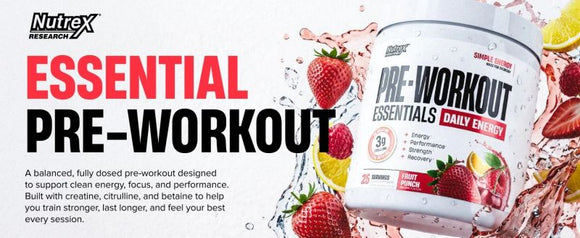 Nutrex Pre-Workout Essentials banner

