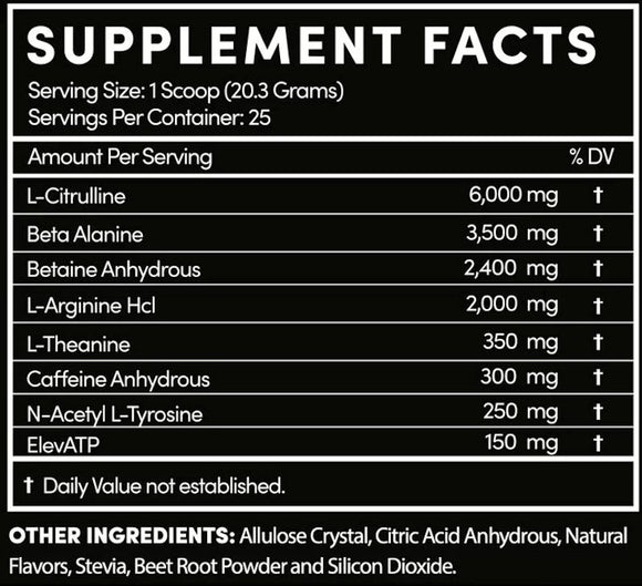 Thentic Pre Stimulant Pre-Workout fact
