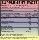 Raw Nutrition Pre Extreme 30 Servings fact