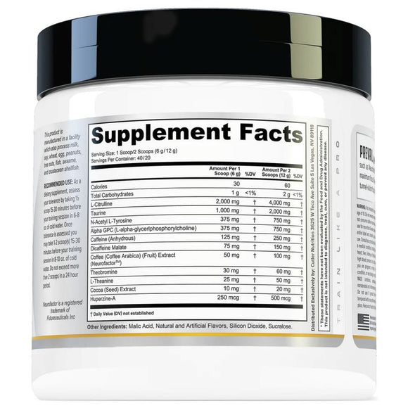 Cutler Prevail | Pre Workout back