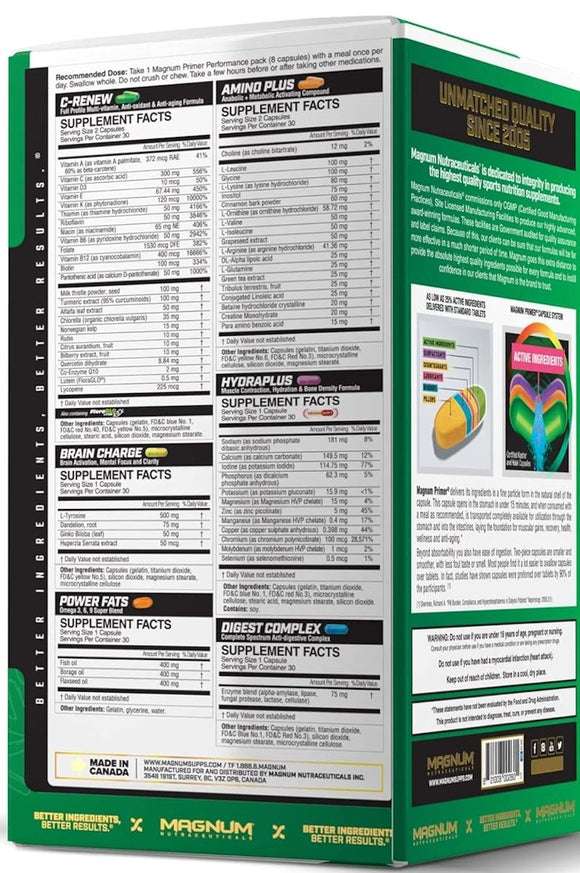 Magnum Nutraceuticals Primer Performance Multi-Vitamin Packs 2