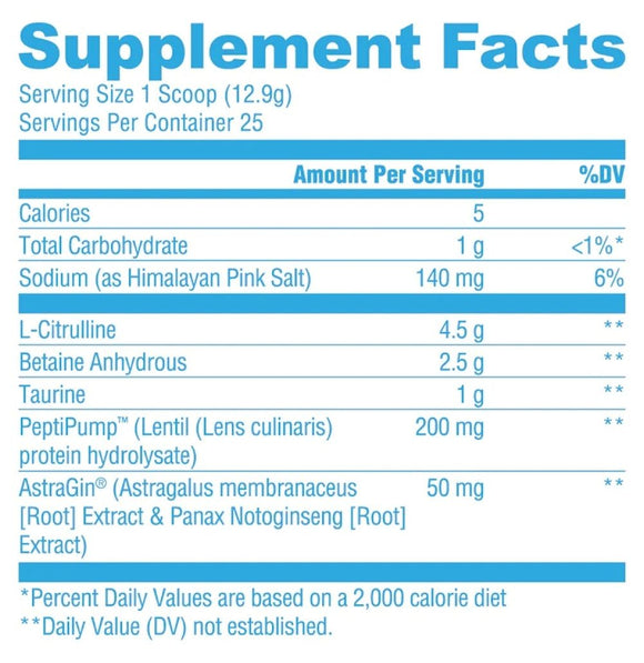 Ryse Supplements Pump 25 servings
