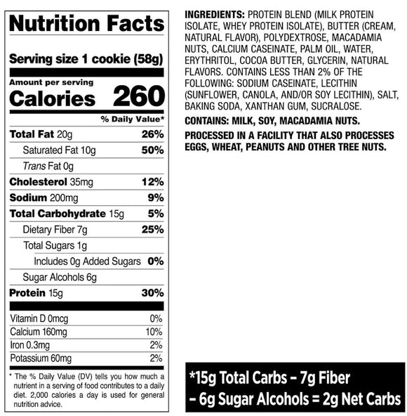 Protein Cookie Quest fact