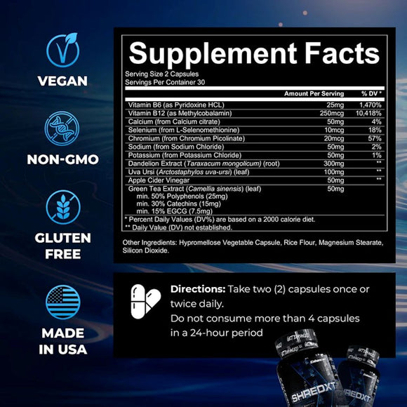 Enhanced Labs Shred XT Diuretic 60 Caps