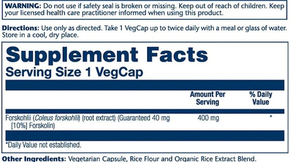 Solaray Super Forskohlii facts