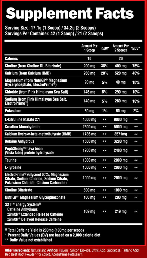 Alpha Lion Superhuman Jacked Pre-Workout factc