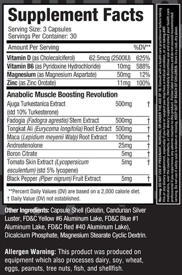 MuscleSport TEST BLACK facts