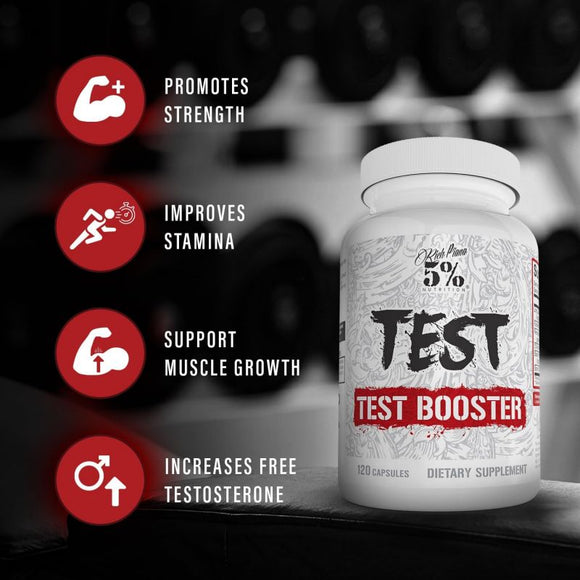 5% Nutrition Test Booster Muscle Builder 120 Capsules