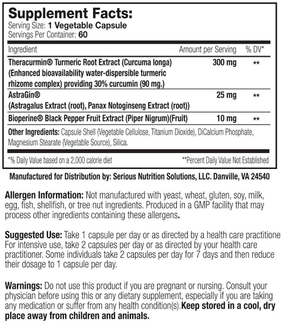 Theracurmin XT Serious Nutrition Solutions fcats