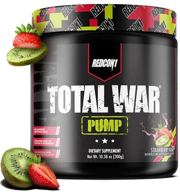 Redcon1 Total War Pump Non-Stim Pre Workout straw