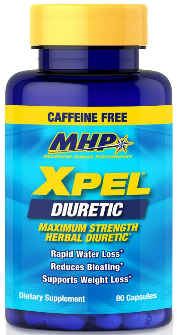 MHP Xpel Caffeine-Free diuretic bottle  