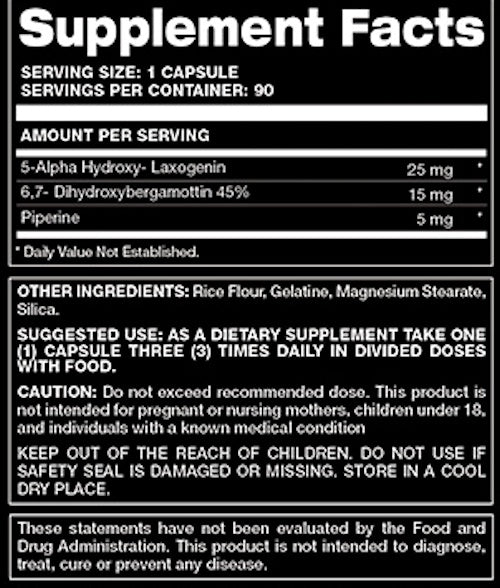 IronMag Labs 5a Laxogen Rx 90ct fact