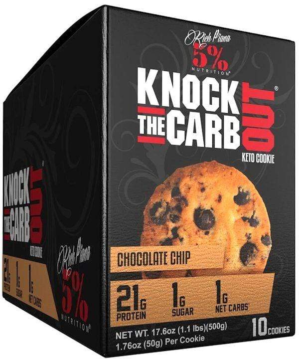 5% Nutrition Protein Bars, Cookie and Food Chocolate Chip 5% Nutrition KTCO Cookies 10/Box