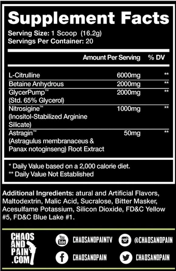 Chaos and Pain Cannibal Permaswole Stim-Free Pump