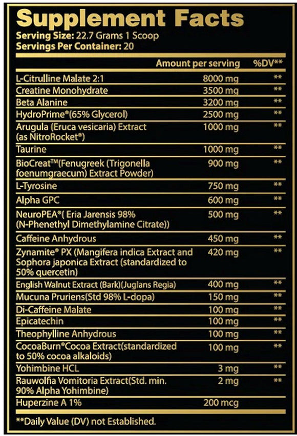 Chaos and Pain CANNIBAL FEROX AMPeD Pre-Workout
