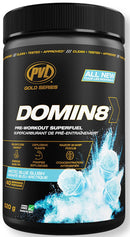 Pure Vita Labs Domin8 Pre-Workout SuperFuel blue