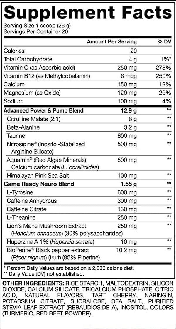 Pure Vita Labs Domin8 Pre-Workout SuperFuel fact
