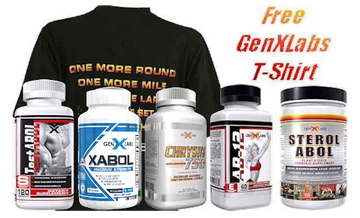 GenXLabs Mass Muscle Size Stack 5 Products Plus Free Shirt