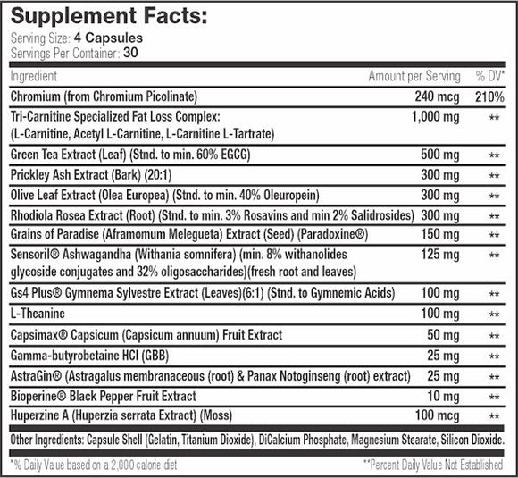 Serious Nutrition Solutions SNS Lean Edge fact
