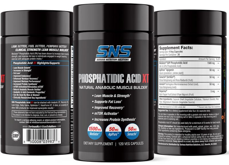 Serious Nutrition Solutions Phosphatidic Acid XT lean muscle bottle