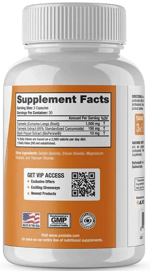 Axis Labs Turmeric Curcumin with Bioperine