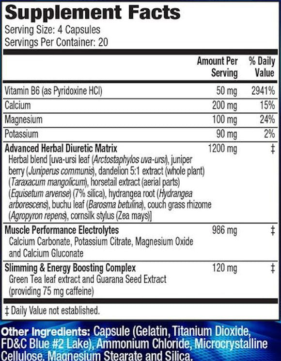 MHP Xpel Herbal Diuretic fast 80 capsules facts