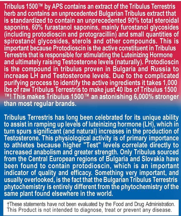 APS Nutrition Test Booster APS Nutrition Tribulus 1500