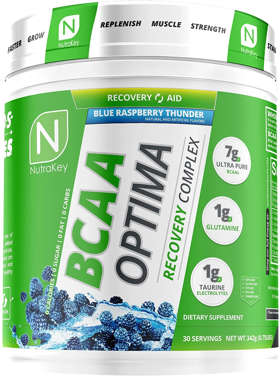 Nutrakey BCAA Optima 30 servings blue