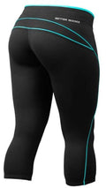 Better Bodies Shaped 3/4 Tights Black/Aqua