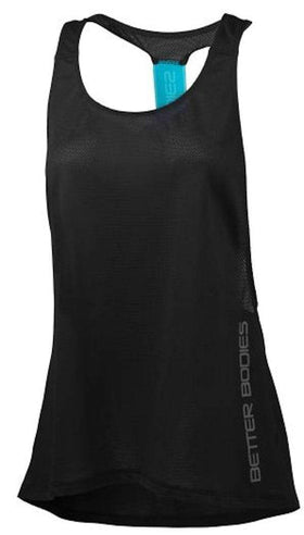 Better Bodies Women's Clothing Better Bodies Women's Athlete Mesh Tank Black/Turquoise