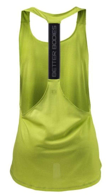 Better Bodies Women's Athlete Mesh Tank Lime (Discontinue Limited Supply)