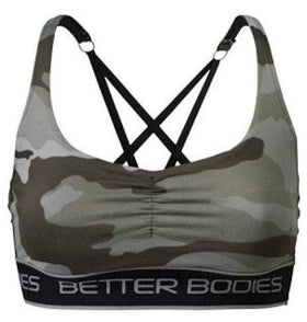 Better Bodies Women's Clothing Large etter Bodies Athlete Short Top Green Camoprint