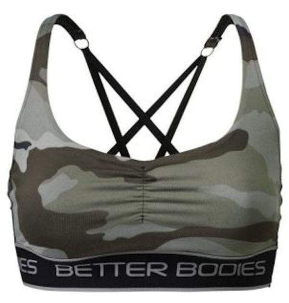 Better Bodies Women's Clothing Large etter Bodies Athlete Short Top Green Camoprint