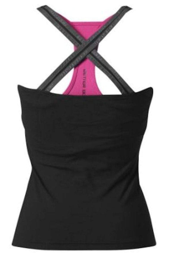 Better Bodies Women's Clothing Medium Better Bodies Support 2-Layer Top Black/Pink (Code: 20off)