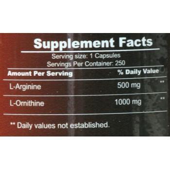 Amino Acids Low Price Supplements Body and Fitness L-Arginine & L-Ornithine750 mg 250 cap