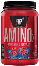 BSN BCAA orange strawberry BSN AminoX 70 servings