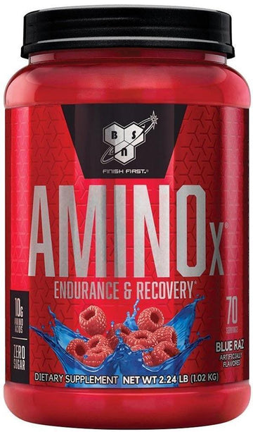 BSN BCAA orange strawberry BSN AminoX 70 servings