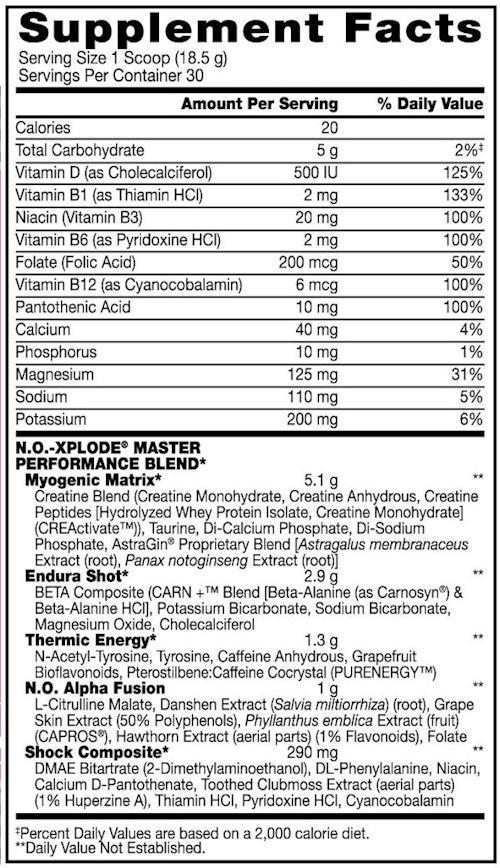 BSN Pre-Workout Scorched Cherry BSN NO Xplode Legendary 30 servings