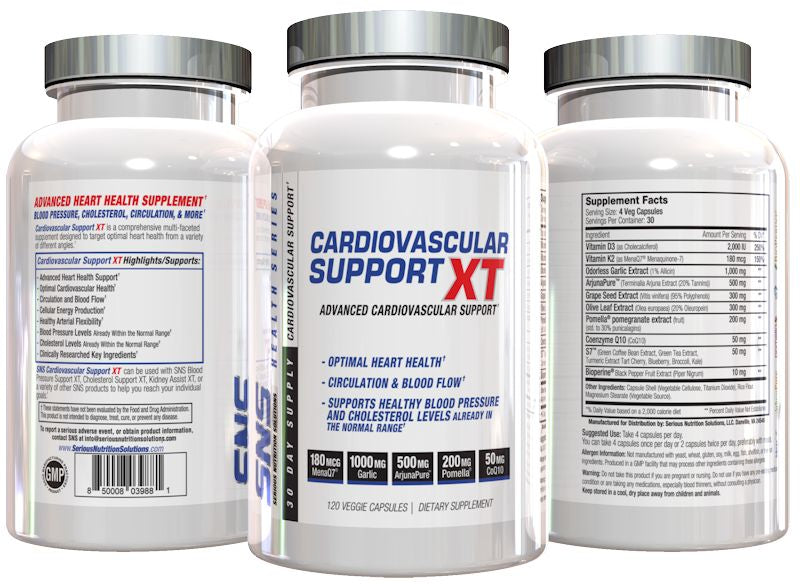 Serious Nutrition Solutions Cardiovascular Support XT 120 Veg-Caps b