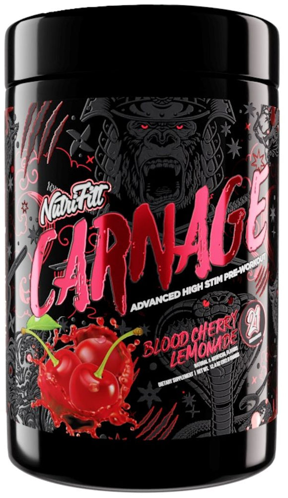 High Stim Pre-Workout NutriFitt Carnage Advanced 6